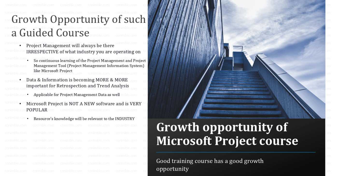 Growth opportunity course Of Microsoft Project