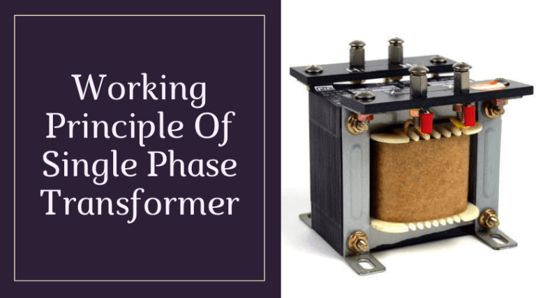 working principle of single phase transformer