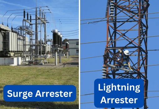 difference between surge arrester and lighting arrester