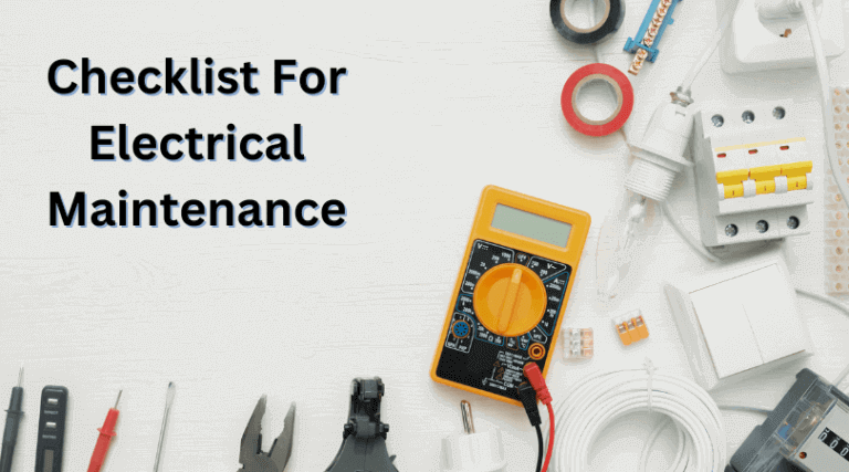 Checklist for Electrical Maintenance